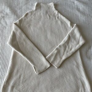 Ralph Lauren Cream Knit Oversized Turtleneck Sweater or Dress Cotton